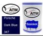 Preview: Porsche, Dark Blue, 347: 500ml Lackdose, von ATW Autoteile West.